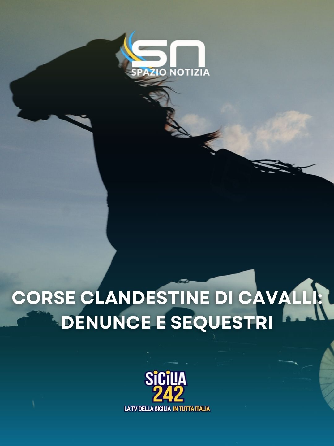 Corse clandestine di cavalli sull'Etna: scattano sequestri e denunce #Sicilia242 #Sicilia24