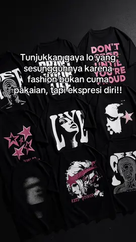 Tampil beda dengan koleksi kaos hitam eksklusif ini — desainnya bold, edgy, dan penuh karakter! Dibuat dari bahan premium yang adem dan nyaman dipakai seharian 😎#fyp #fashion #skena #masukberanda #fashionmurah 