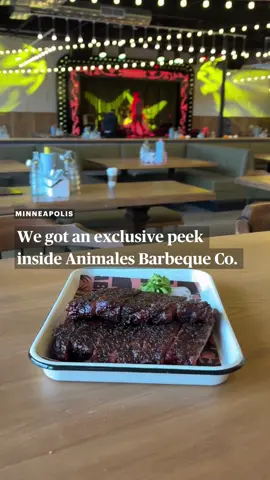 🍗🤤🐷NEW IN TOWN: Any barbecue fan knows that the good stuff takes time. For chef Jon Wipfli, who launched Animales Barbeque Co. as a seasonal business in 2018, the road to a full-time restaurant has been long. But he’s finally ready. On Oct. 23, the new Animales will open in a converted 12,500-square-foot space with high ceilings, long tables appointed with rolls of thick paper towels, and plans for long days and nights of great food and music. Wipfli announced plans for a year-round restaurant in 2022, but as he hunted for space and tried to make the idea tangible, a whole lot of life happened. Locations came and went; an early partnership didn’t work out. But now the married father of two says all the big details have fit perfectly into place. “Grand Opening Weekend” festivities are slated for Oct. 23-26 at the new Harrison neighborhood eatery (241 Fremont Av. N., Mpls.). With a sprawling footprint, there’s plenty more in store than before. A larger kitchen will mean an expanded menu, while main gathering spaces will serve triple duty, playing host to a 300-seat dining room (plus 125 outdoors), large group- and family-friendly features (including an artist-designed kid play area) and a music venue. Wipfli said the menu will include smoked meats such as ribs and pulled pork along with the burgers that gained a cult following over the food truck’s seven-year span. Beyond the meat there are new snacks, salads and sandwiches. Dishes include housemade cheese puffs, jerk hot dogs, shrimp po’boys, rib-eye steak salad and green spaghetti (with charred poblano green sauce), which Wipfli said is “probably my favorite thing on our snacks menu.” 📝: Joy Summers   🎥: Abby Sliva + Leila Navidi  #bbq #mn #mnfoodie #minnesotafoodie #minnesota  