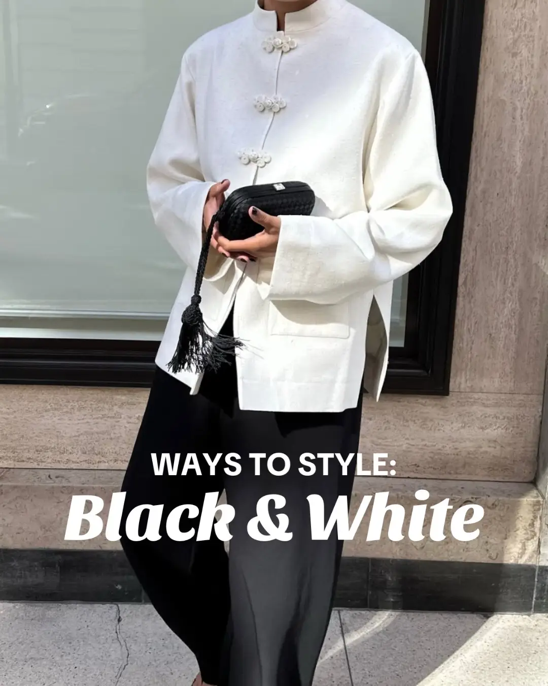 Minimal, sharp, and always in style—black and white outfit inspo. #neutraloutfit #outfitinspo #fallfashion #minimalstyle #capsulewardrobe 