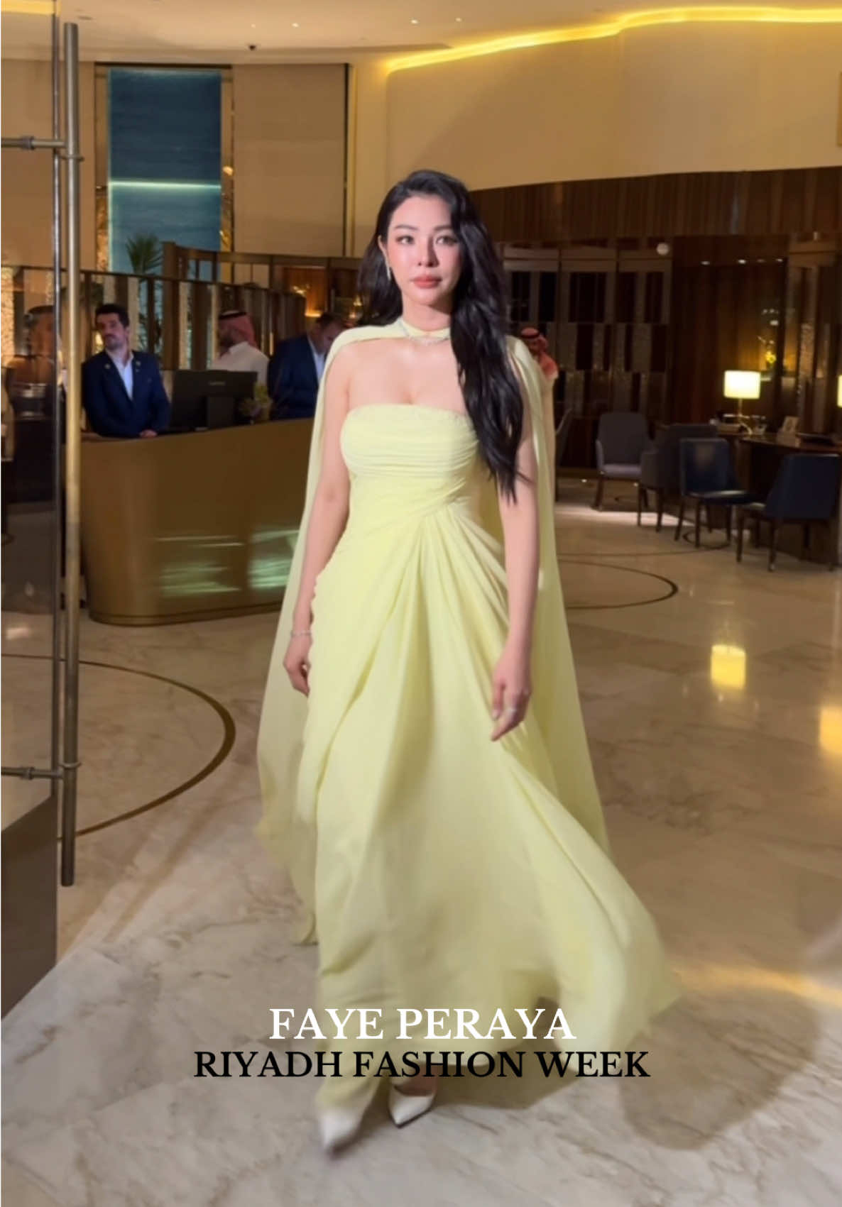 FAYE PERAYA in Saudi Arabia for Riyadh Fashion Week 💛 #RFW #Faye #fayeperaya #riyadhfashionweek #SaudiArabia 