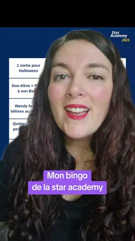 Abonne toi pour vivre la star academy avec moi 💜 #staracademy #starac #staracademy2025 #bingo 