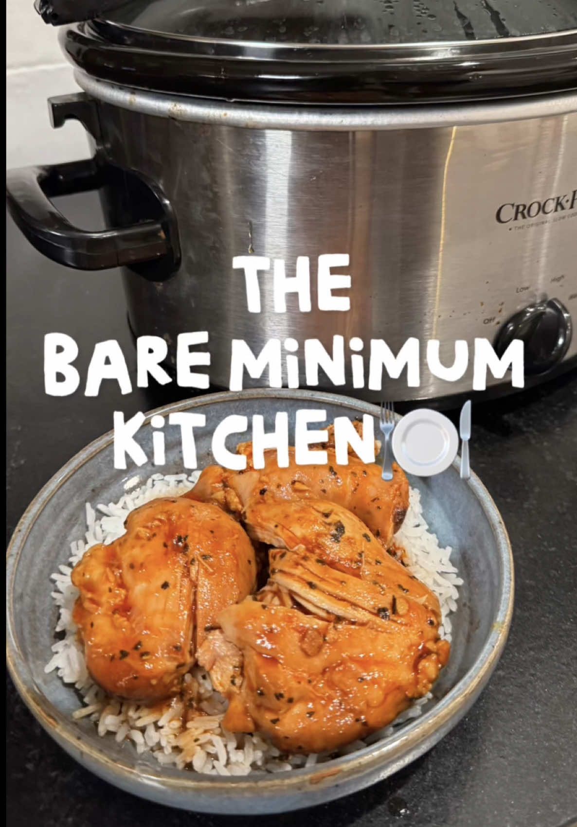 Bare Minimum Kitchen: Episode 1 @Drew Cooks Honey Garlic Chicken lazy #mealprep #Recipe #crockpotrecipes #healthyrecipes 