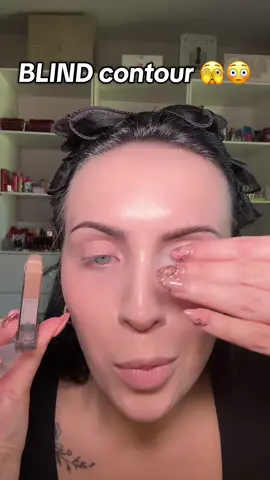 @Scrandie Beauty contour square is the worlds first rectangular contour stick and it makes getting even and symmetrical lines so easy! I taped my eyes so I could do it blind and show you how easy this contour is to use #scrandiebeauty #contour #contouring #contouringhacks #tiktokshopcreatorpicks 