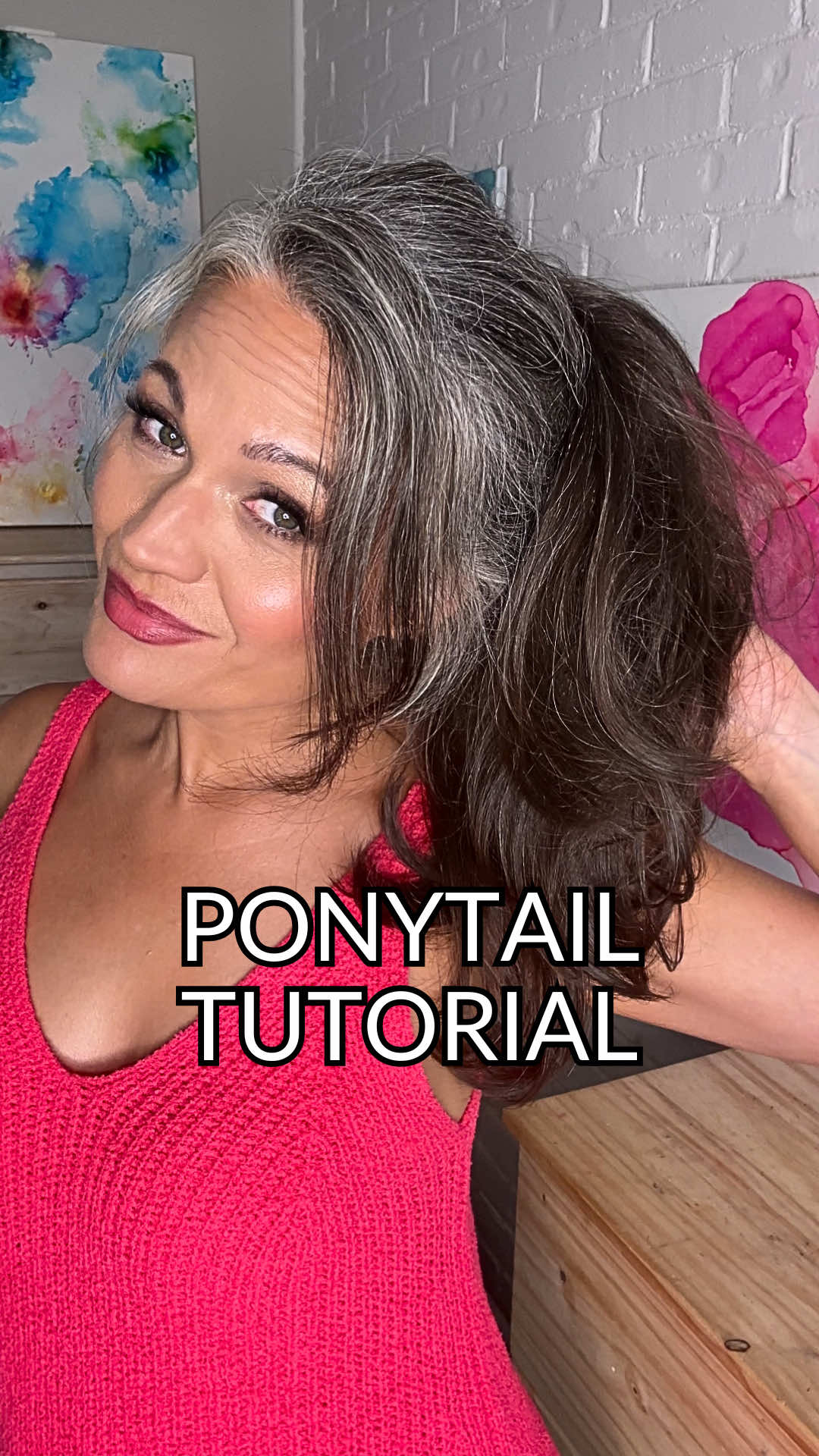 Do ponytails give you headaches?  Because this hair trick separates the weight of 1 pony into 2, there's less tension pulling on your scalp, and you're less likely to get a headache. Texture powder feels gritty and gross to touch. But that is where the magic is. That is what makes your hair look more voluminous.  The texture makes your hair hold it shape better. That is why fine hair needs this even more than everyone else. I ran out of my favorite texture powder and grabbed Kristen Ess just because it was in stock. It was cheaper so I didn't think it would work as well.  But I was wrong. This is my new favorite and I am saving money! #hairtutorial #ponytailtutorial #ponytail