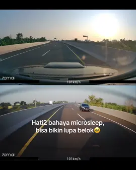 Bahaya microsleep, di toll jarak rest area cukup jauh, kadang harus dipaksa meski kantuk demi sampai ke rest area terdekat