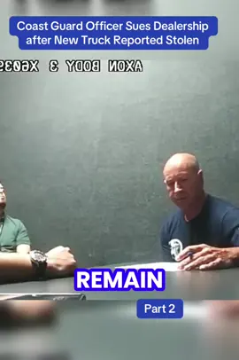 Coast Guard Officer Sues Dealership after New Truck Reported Stolen #cops #copusa🚔🇺🇸 #policeofficer #foryou #police 