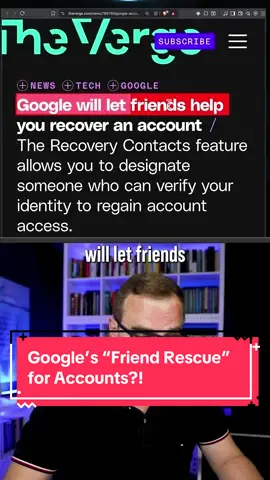 Google’s “Friend Rescue” for Accounts?! Google is introducing new account-recovery tools: Recovery Contacts (trusted friends/family can help verify you) and Sign-in with Mobile Number (Android detects your account and uses your previous device’s lock-screen passcode instead of a password). Google hasn’t shared full technical details yet, but says the rollout is gradual and part of broader protections, including Google Messages spam-link warnings and Key Verify to spot impersonators. In this video we explain how these features are meant to work, where to find them (eligible personal accounts → Security), who benefits (helping parents or grandparents), and the potential risks. Good idea, or new attack surface? #google #android #accountrecovery