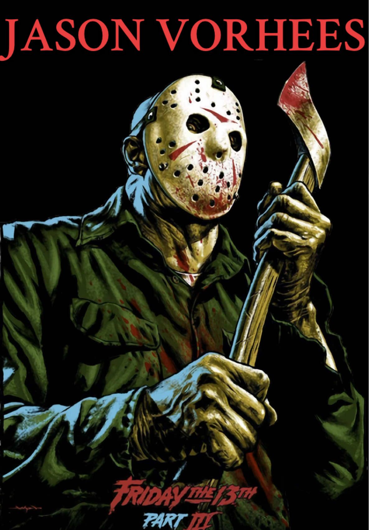 Jason Vorhees. #jason #jasonvorhees #friday13 #fridaythe13 #horror #horrormovie #fyp #fypシ #viralvideo 