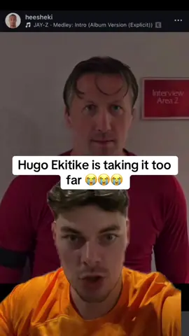This guy 😂😂😂 #footballtiktok #PremierLeague #liverpoolfc #hugoekitike #footballedit 