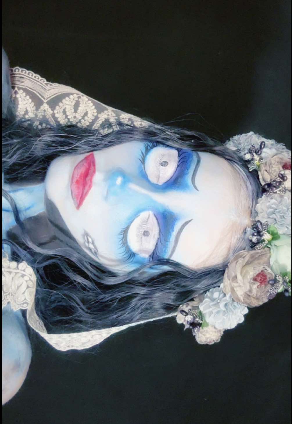 Halloween is coming💙 #halloween #halloweenmakeup #makeup #makeupartist #corpsebrideedit #corpsebride 