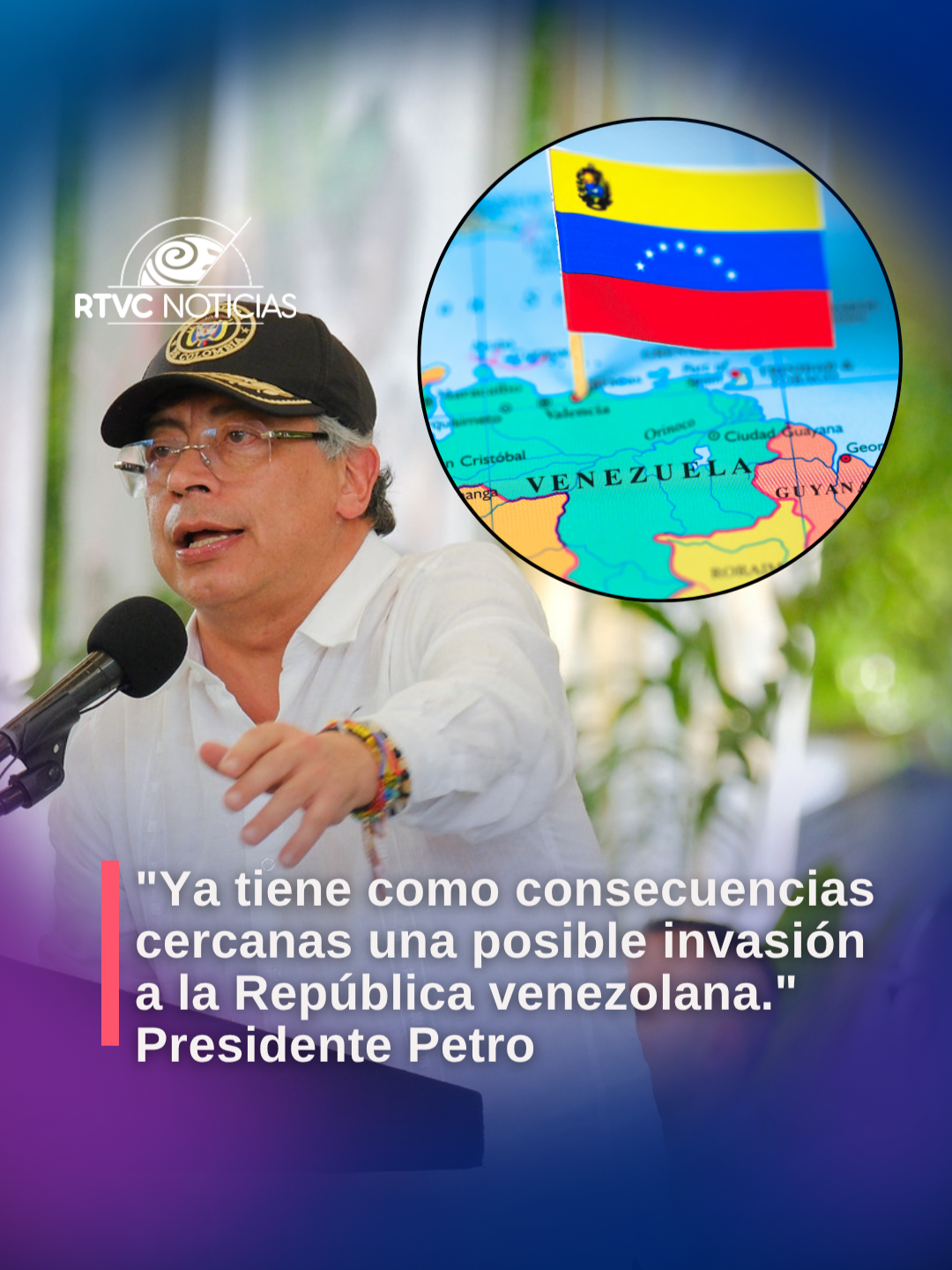 🥘#ElCalentaoInformativo | 🚨🇨🇴🇺🇸El presidente @gustavopetrooficial aseguró que con el anuncio de EE.UU. de permitir operaciones terrestres en territorio venezolano, estaría violando los tratados internacionales: 