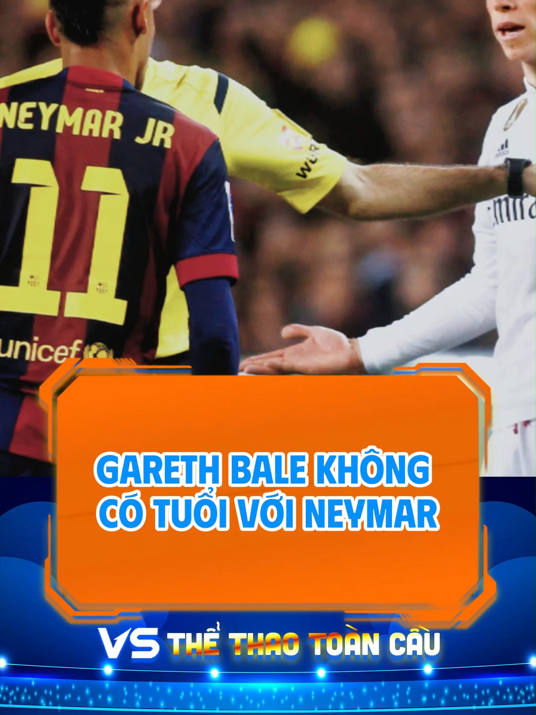 Bale không có tuổi với Neymar #bale #neymar #bongda #realmadrid #barcelona