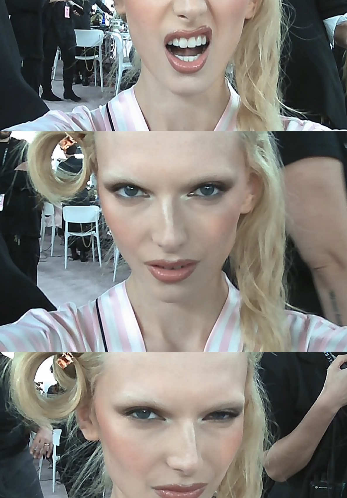 Lights, camera, angels! We went behind the scenes at the VS show and got some top-secret selfies from @quenblackwell, @Alex Consani, @Anok Yai and @palomija  📸🪽Heavenly right? Video: Hypebae                                        #hypebae #vsangel #vsfashionshow #victoriassecret #digitalcamera