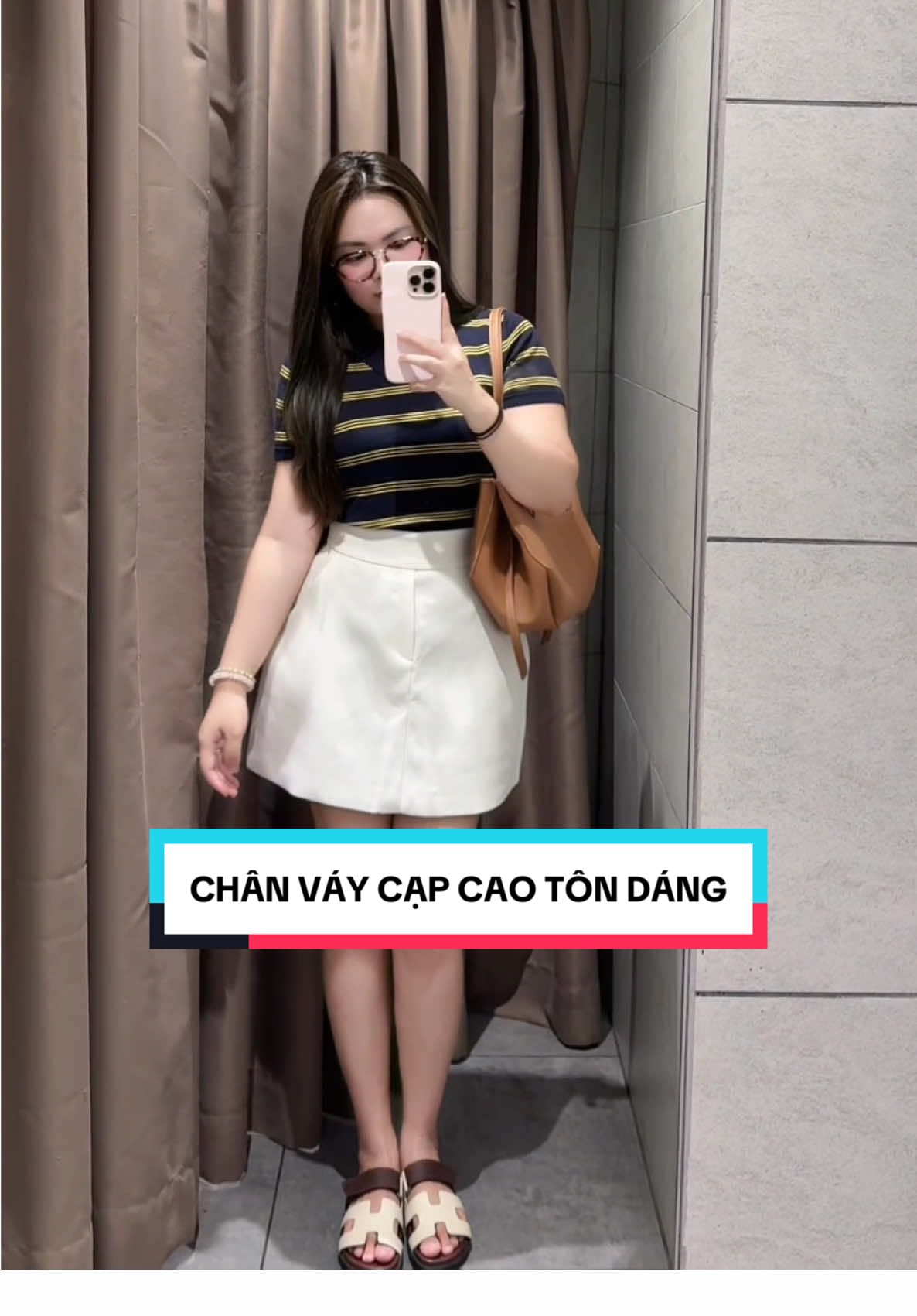 Chân váy chữ A cạp cao tôn dáng háck eo, có bigsize nha ce #BaoAnClothing #thoitrang #quanao #chanvay #chanvayngan 