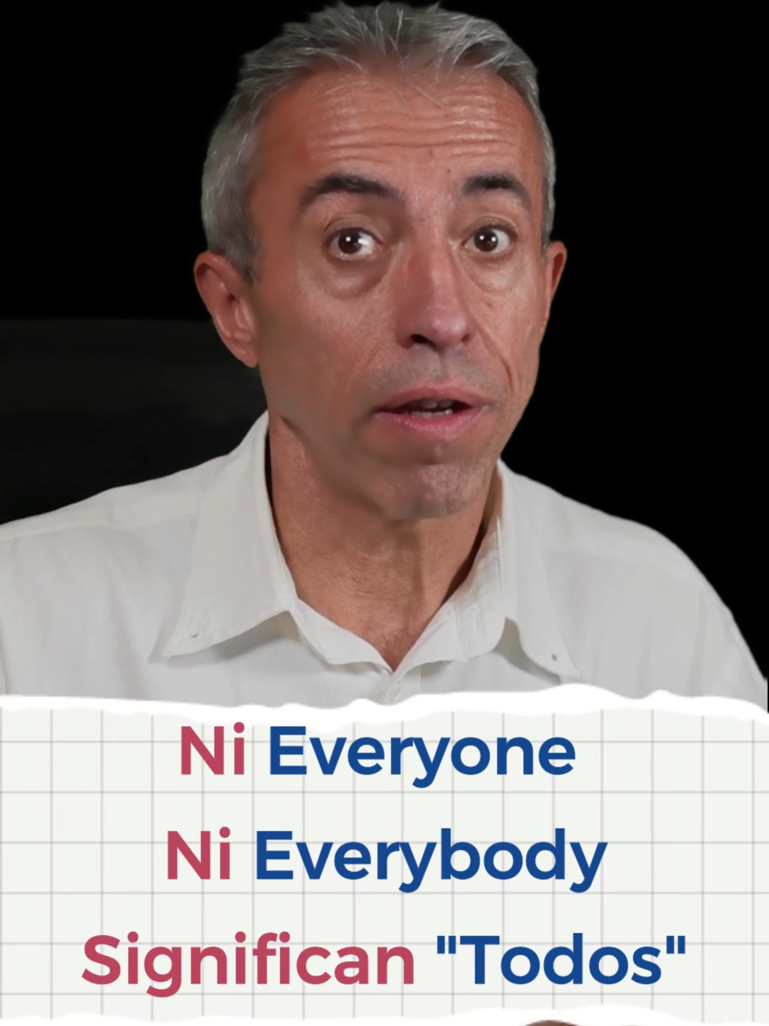 “Everyone” y “everybody” no significan “todos”. Son singulares, y su sentido real es “todo el mundo”. Por eso decimos Everyone is, no Everyone are. En este vídeo te lo explico desde el español, con ejemplos simples y reales, para que entiendas de una vez por todas cómo piensa el inglés y puedas construir frases con seguridad. Aprender inglés no es memorizar reglas, es entender cómo funciona. #AprenderIngles #InglesFacil #InglesConSentido #PensarEnEspañol #MetodoRamonFandos #InglesLogico #FrasesEnIngles #EnglishGrammar #InglesParaTodos #InglesNatural #InglesPasoAPaso #EnglishMadeSimple #Neuroaprendizaje #InglesPractico #EnglishTips #TheUnofficialEnglishMethod #RamonFandos #ramonfandos #theunofficialenglishmethod