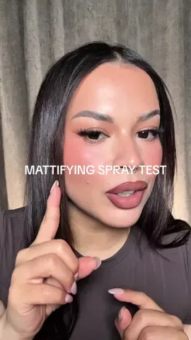 Which side is the winner? And which sprays do you think they are? #makeup #makeuptest #settingspray #makeupweartest #mattemakeup 