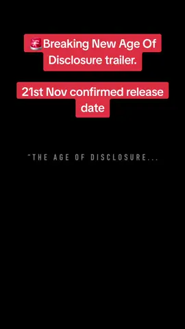 Breaking news: New Age Of Disclosure trailer lands and it is coming 21st November on prime #nonhumanintelligence #UFO #aliens #Area51 #UAP 