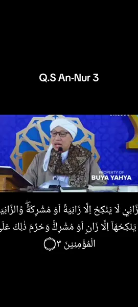 Pezina laki-laki tidak pantas menikah, kecuali dengan pezina perempuan atau dengan perempuan musyrik dan pezina perempuan tidak pantas menikah, kecuali dengan pezina laki-laki atau dengan laki-laki musyrik. Yang demikian itu diharamkan bagi orang-orang mukmin.#bismillah #belajar #tafsiralquran #suratannur #buyayahya 