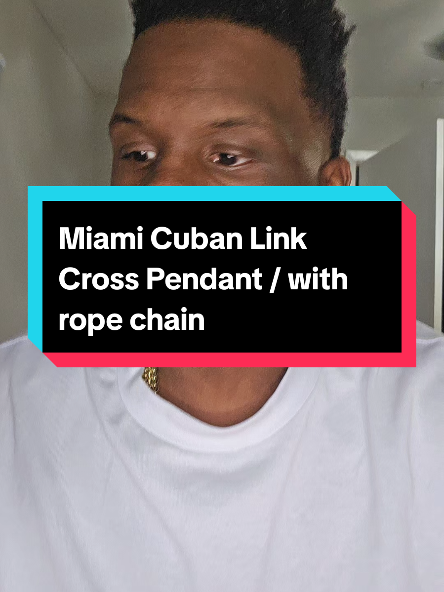 Miami Cuban Link Cross Pendant / with rope chain #miamicubanlink #cubanlink #ropechain #jewelry #falldealsforyou 