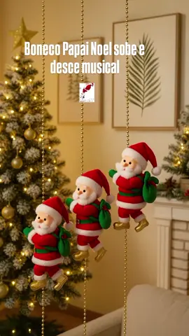boneco Papai Noel sobe desce musical 🎅🎄 #papainoel#natal #merrychristmas#creatorsearchinsights #feliznatal 