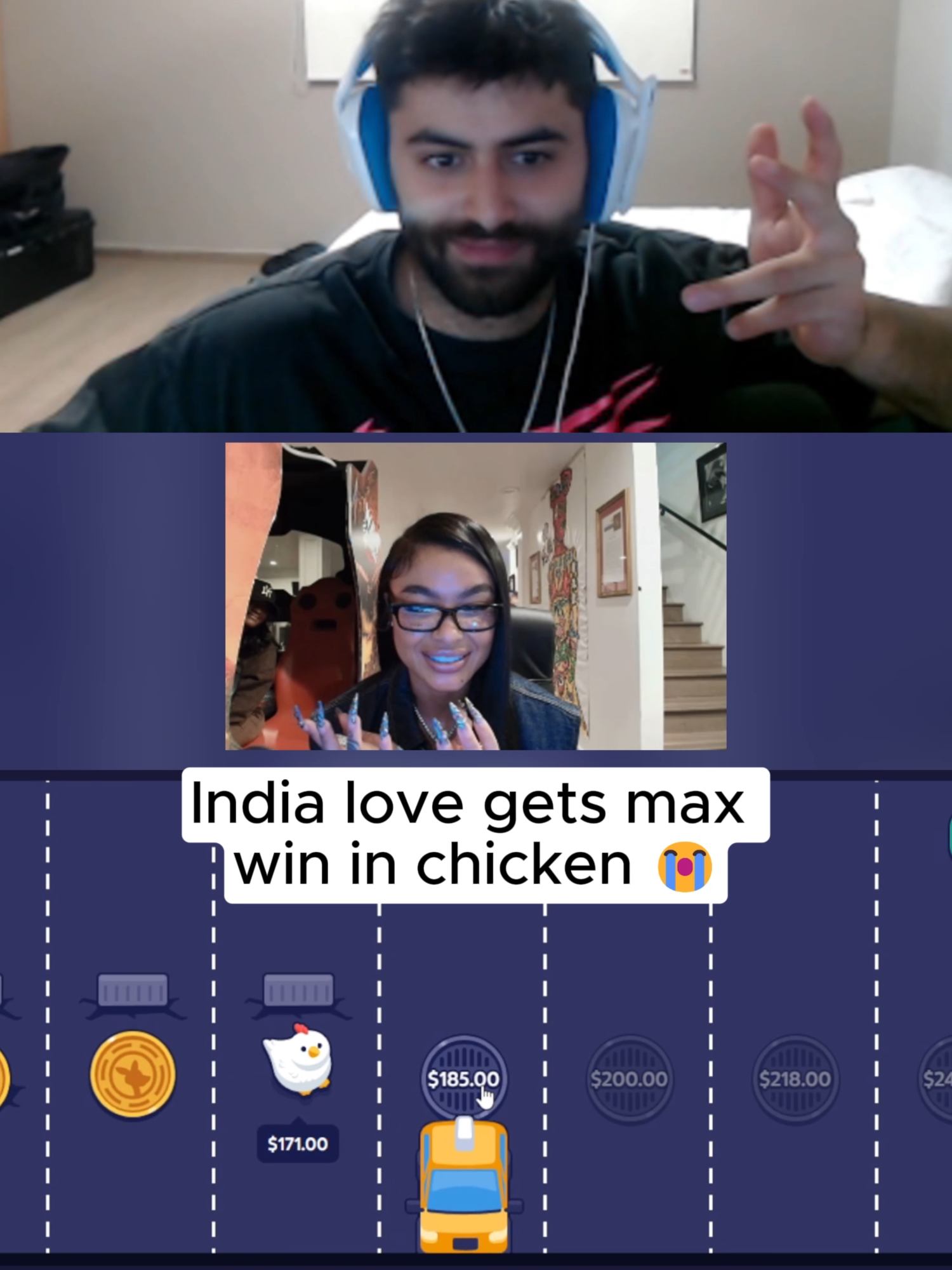 India love gets max win in chicken 😭#fyp #foryou #viral #clips #indialove