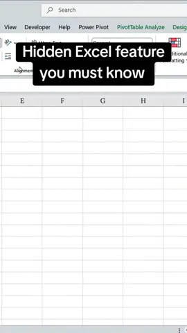 Hidden Excel feature you must know #excel #tips #trick #hacks #fyp 