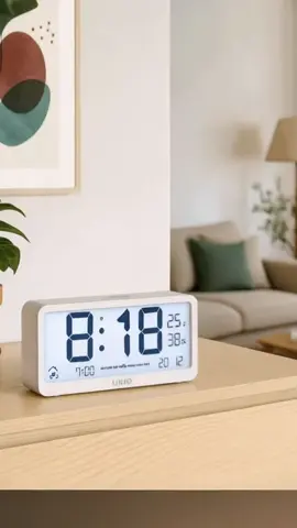 UKIO Đồng hồ để bàn báo thức, màn hình LCD cao cấp, đo nhiệt độ và độ ẩm#dodadung  #dongho #donghodep #xuhuong 