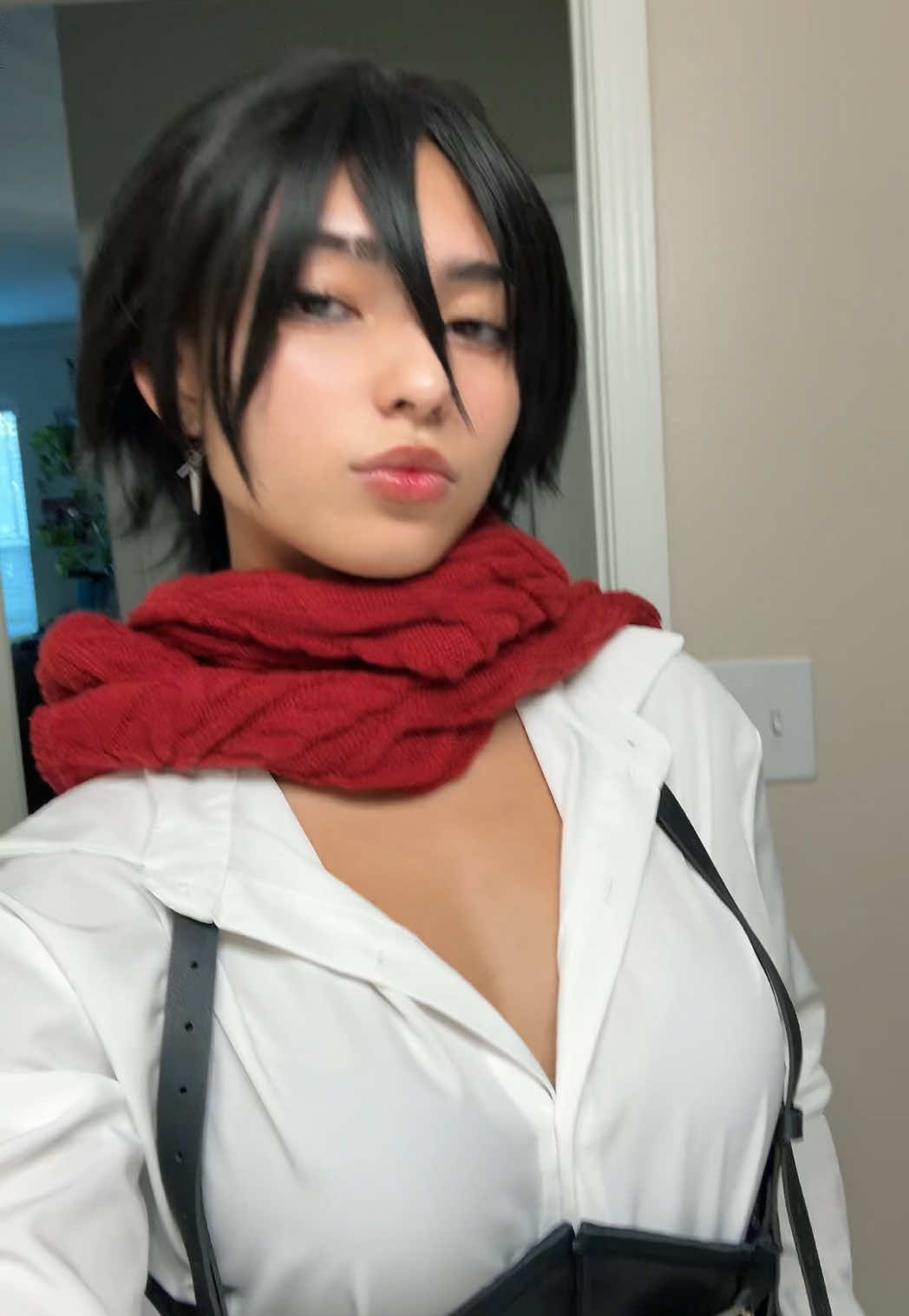 my bf and i are rewatching AOT #mikasacosplay #mikasa #aot #weeb #lgbtq 