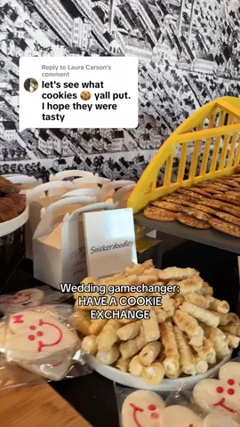 Replying to @Laura Carson sweetest #wedding ever. #cookieexchnage #weddingideas #weddingfood #foodies 