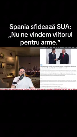 Spania sfidează SUA „Nu ne vindem viitorul pentru arme.” #stiriromania #pentrutine #unumihai #breakingnews #stiri 