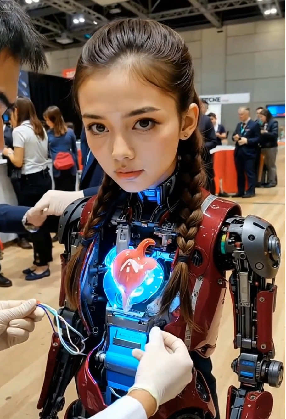 Guy Tries Out the Newest Girlfriend Robot at the Expo #ai #robot #2025 