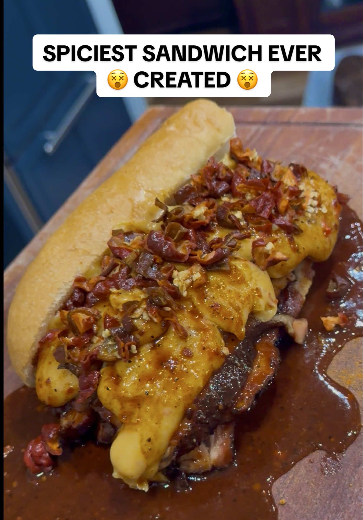 Could you finish this sandwich? Thank you to Roux Barbecue for providing the pork belly. Yall check him out on IG. Fresh peppers brought to you by Jason Capsaicin and Lone Star Mastiff Farms. #spicy #sandwich #peppers #spiceking #spicyfood 