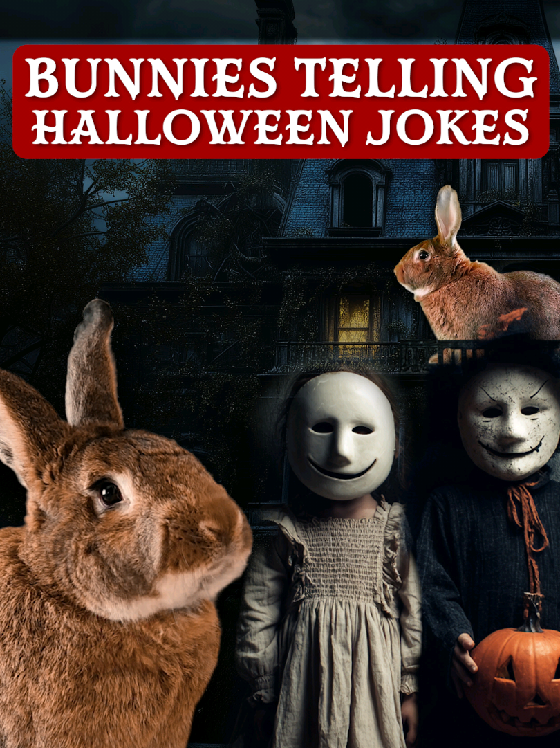 Rabbits telling Halloween Jokes #jokes #comedy #halloween #trickortreat #bunniesoftiktok 