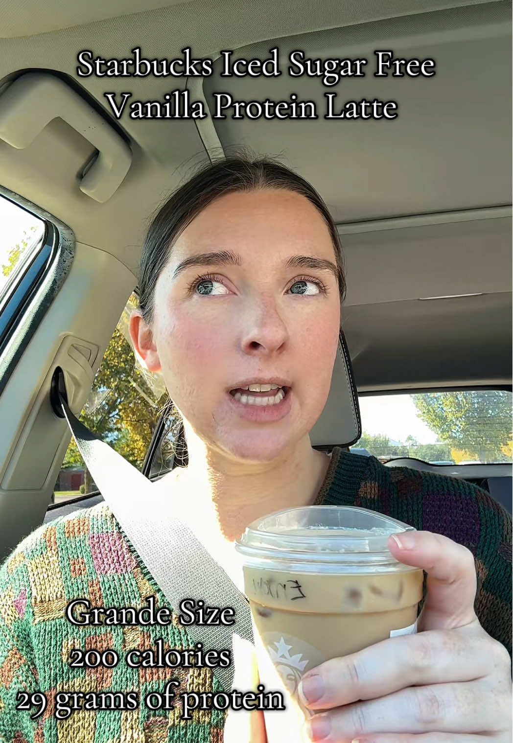 The new Starbucks protein drinks! Sugar free vanilla latte has 29 grams of protein!! 10/10 #starbucks #starbucksdrinks #protein #proteincoffe #starbucksreview 