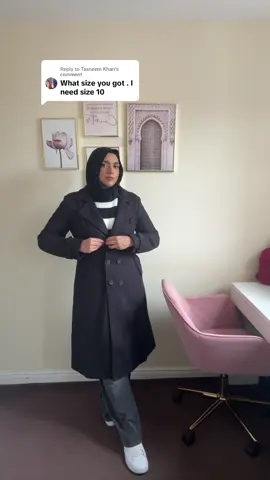 Replying to @Tasneem Khan  I’m wearing this coat in size medium .  Linked in the yellow basket ⬇️ . . . . #coat #spotlight #tiktokmademebuyit #viralcoat #boxingdaysteals 