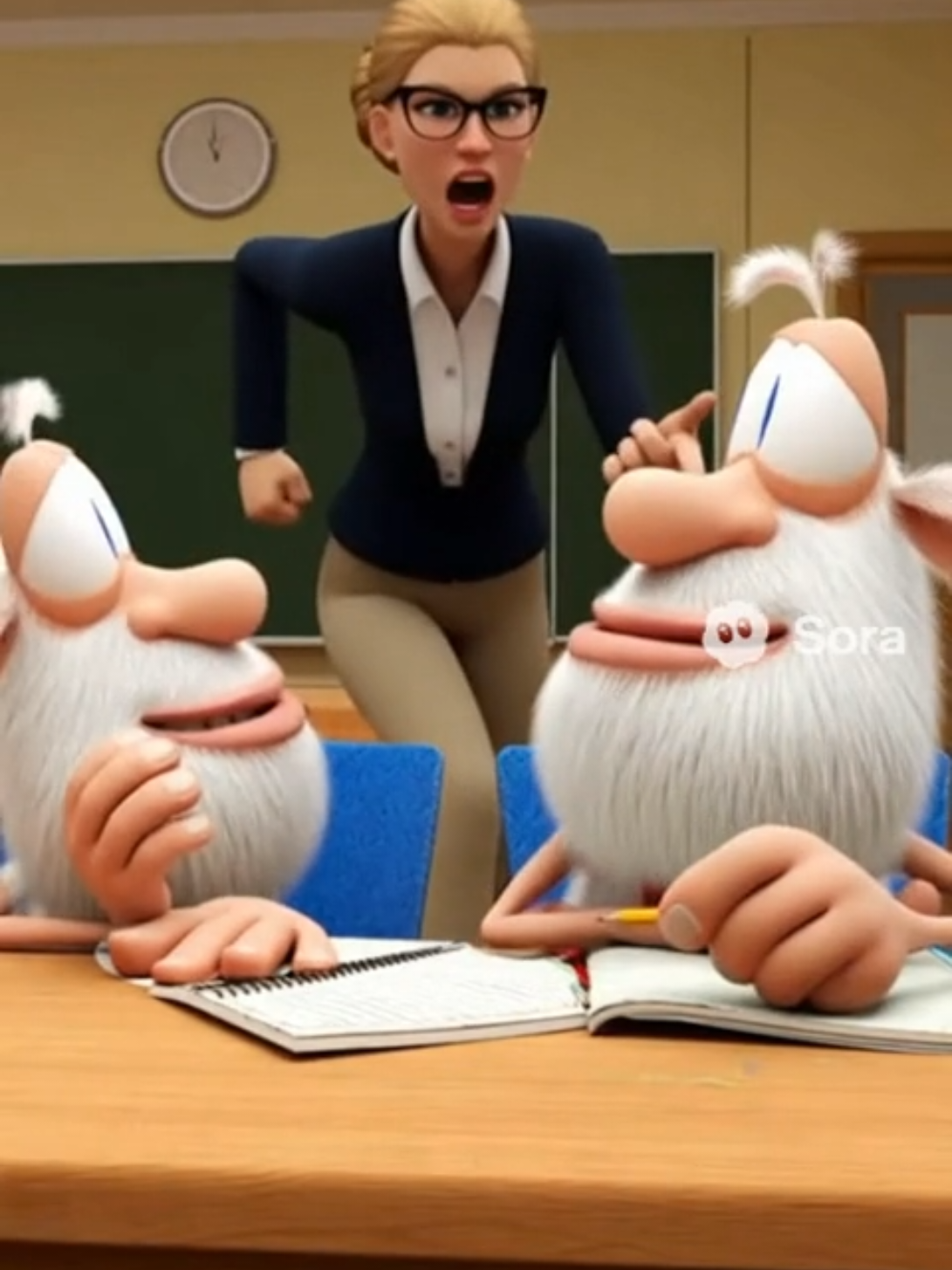 Буба болтает на уроке! #ии #ai #sora #буба #sora2 #нейросеть #рекомендации #сора #viralvideo 