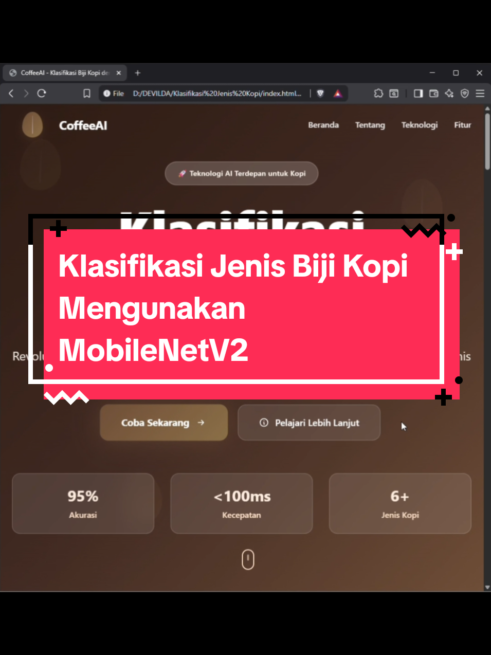 Klasifikasi Jenis Biji Kopi Mengunakan MobileNetV2  #machinelearning #deeplearning #pythonprogramming #webdeveloper 