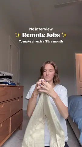 3 legit remote jobs you can apply for today (no interview required!) ⬇️ 1 Transcription - type what you hear and companies like Rev pay you to transcribe short clips. 2 English tutoring - chat with students on Cambly. They just ask for a short intro video, not an interview. 3 Micro-tasks / data jobs - sites like Appen or Remotasks pay for quick online tasks like labeling photos or short videos.  not too long ago, i was just like you, trying to find a way to make some extra money from home. the best way i found? becoming an online reviewer. companies send me free products, i review them, and it brings in an extra $1-2k a month wanna learn how you can start? comment 