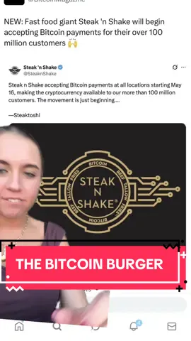BULLISH ON THE BITCOIN BURGER 🍔 #fyp #news 