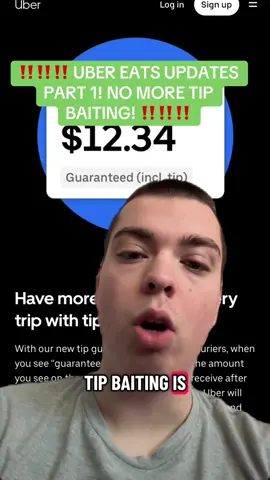 NO MORE TIP BAITING ON UBER EATS! #fyp #gig #uber #ubereats #tipbaiting 