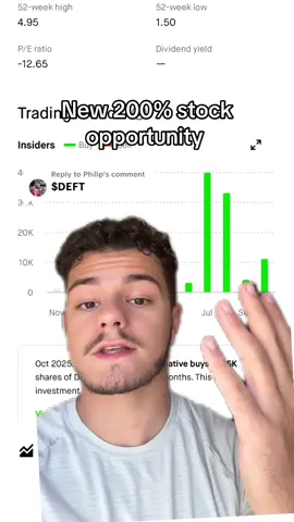 Replying to @Philip insiders have been LOADING into this stock ✅✅✅  #stockstobuy #stocks #investing #deft #techstocks 