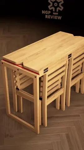 DIY Design Project of Folding Dinning Wooden Table for 4 People and Chairs _diyprojects(