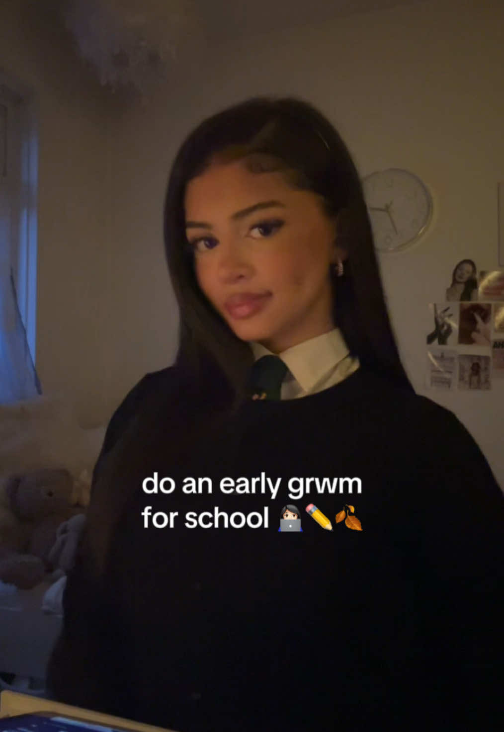 i’m running on coffee and little sleep - i need to get my schedule sorted asap 🤕 #fyp #goviral #wasian #grwm #schoolgrwm 