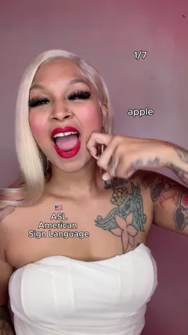 How do you sign APPLE? 🍎  Featuring SEVEN different sign languages around the world! Note that there are over 300 sign languages, and that there may also be accents or variations within each sign language. Comment or DM us if you're a deaf native signer & want to join a food sign reel 🤟 ASL - @Bridget Lemus Lensegua - @✨ Lía ✨  Auslan - @David Grant  #DeafTok #SignLanguage #ASL #DeafTikTok 