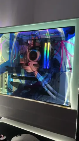 AMV on CyberPunk Panel🔥🤝 #pcmodding #GamingSetup #amv #wallpaper 