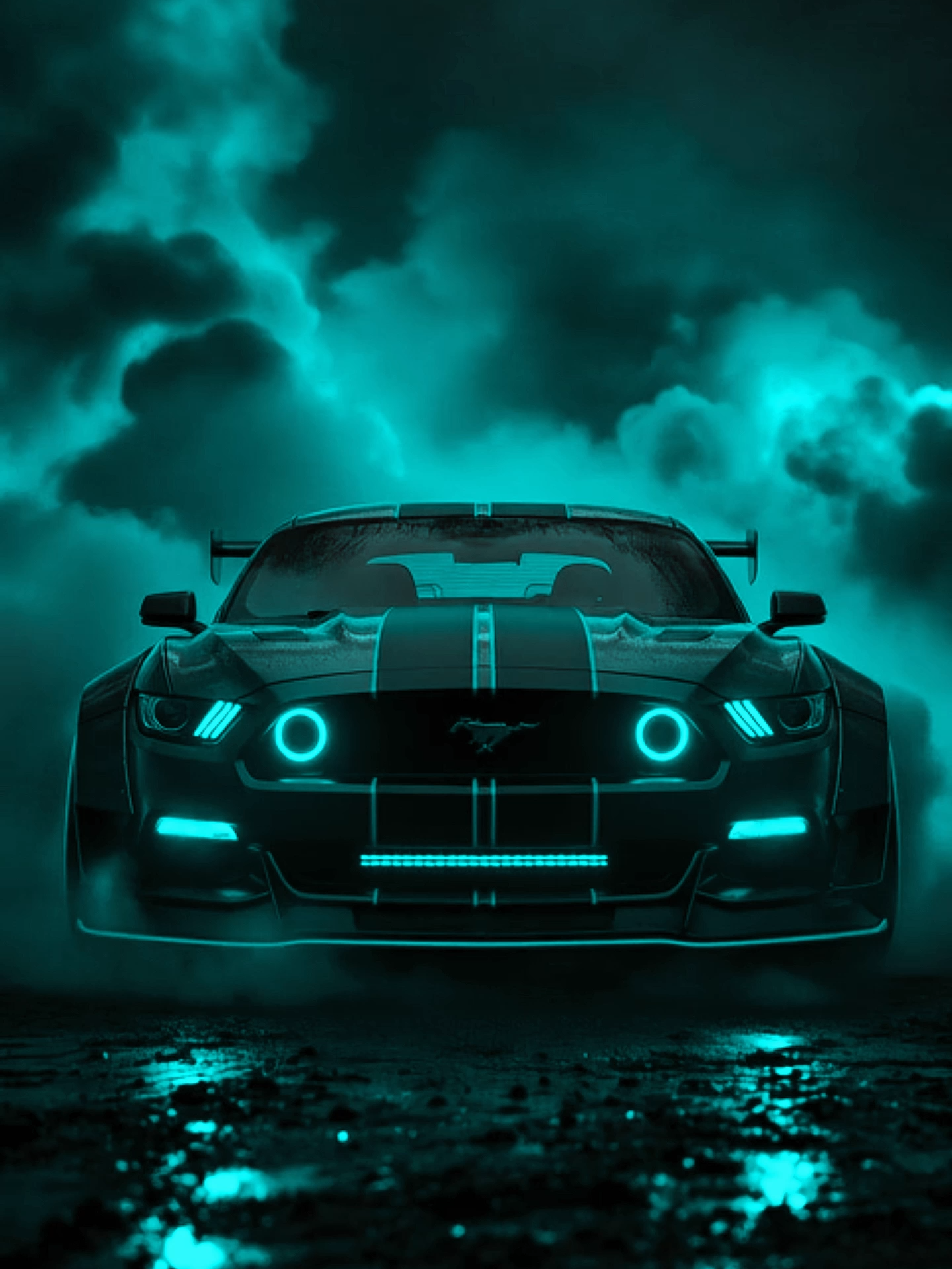 Live Wallpaper | Ford Mustang #fordmustang #livewallpaper #carwallpaper #musclecar #coolcar #smoke #aivideo #wallpapervideo