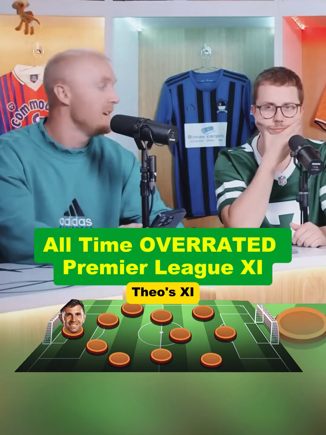 Theo's All Time OVERRATED Premier League XI #footballpodcast #pitchside #footballtiktok #theobaker #PremierLeague