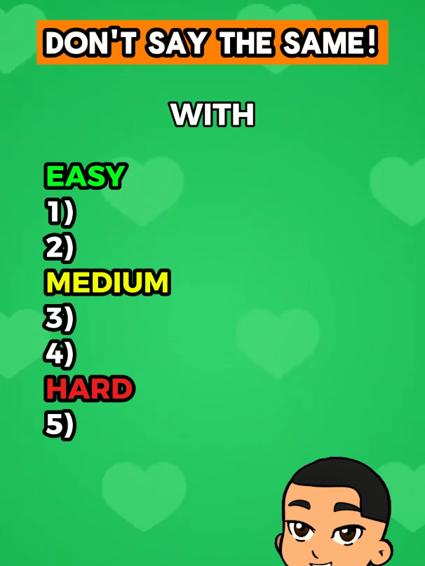 Part 3 | Don't Say The Same Things As Me #quizgame #funchallenge #dontsaythesamething #challenge 