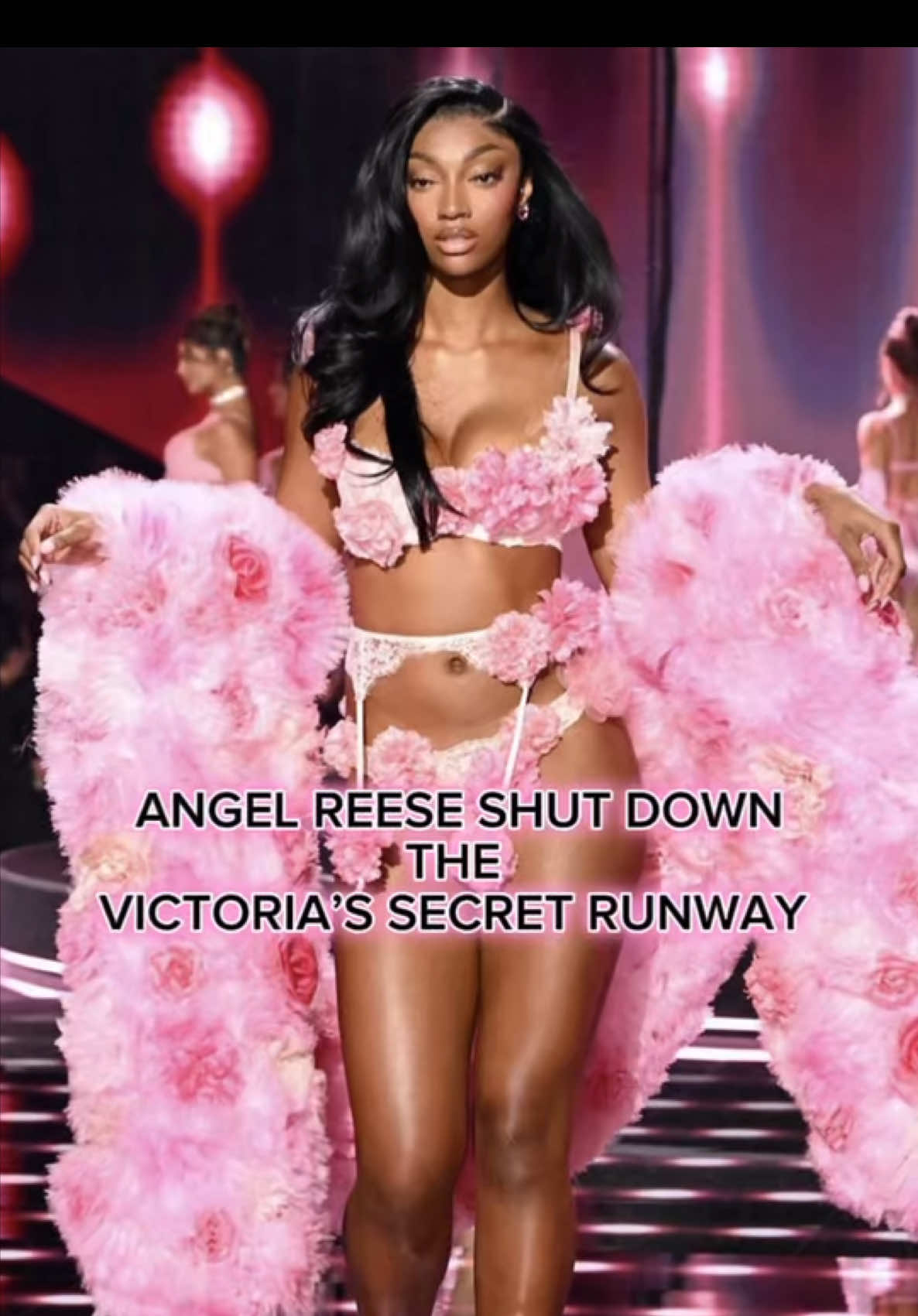 Lights, cameras, action 🌸💗✨ Angel Reese walked the Victoria Secret Fashion Show Runway as one of the first professional athletes  💭Reese looked absolutely amazing stunting down in a pretty in pink floral set! Bayou Barbie🪽at VSFS | What are your thoughts? Let’s chat in the comments  📌Photo Credits: @Complex Style  🗞️New blog coming soon—linktr.ee/afashionistanyc  🫂Follow me for more fashion content and the latest updates | Let’s get to 310 A-Listers 🎀  #fyp #fashion #blogger #journalism #victoriasecretfashionshow 